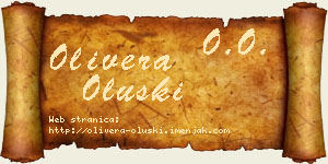 Olivera Oluški vizit kartica
